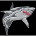 SHARK PINS GRAY WITH RED MOUTH PIN